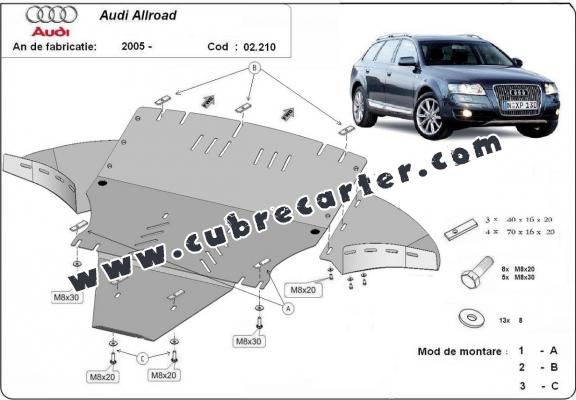 Cubre carter metalico Audi  A6 Allroad 2 - lateral