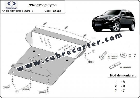 Cubre carter metalico SsangYong Kyron