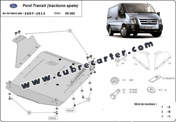 Cubre carter metalico Ford Transit - RWD