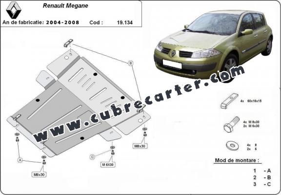 Cubre carter metalico Renault Megane 2