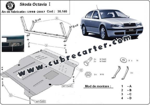 Cubre carter metalico Skoda Octavia 1