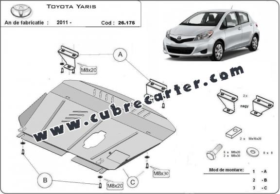Cubre carter metalico Toyota Yaris 