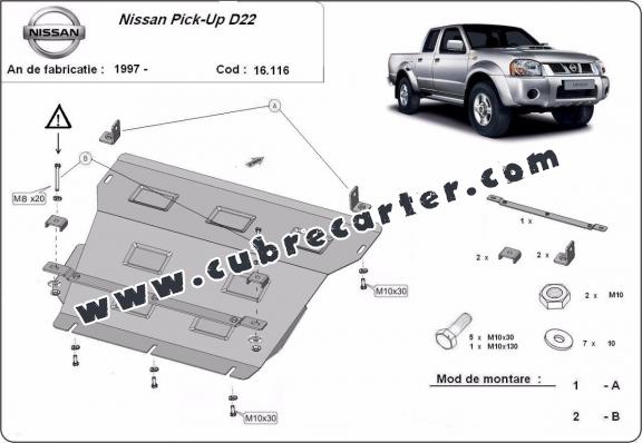 Cubre carter metalico Nissan Pick Up