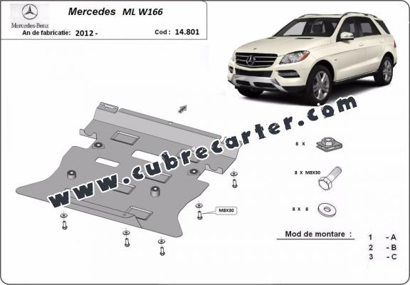 Cubre carter metalico Mercedes ML W166
