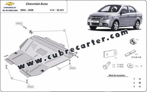 Cubre carter metalico Chevrolet Aveo