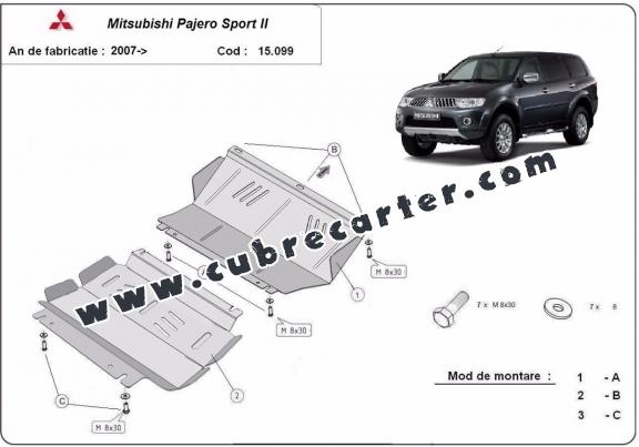 Cubre carter metalico Mitsubishi Pajero Sport 2