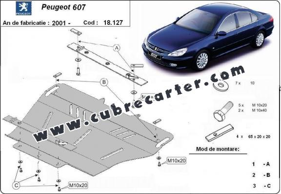 Cubre carter metalico Peugeot 607