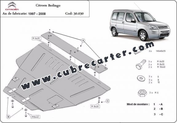 Cubre carter metalico Citroen Berlingo