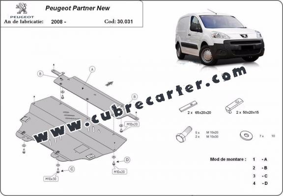 Cubre carter metalico Peugeot Partner
