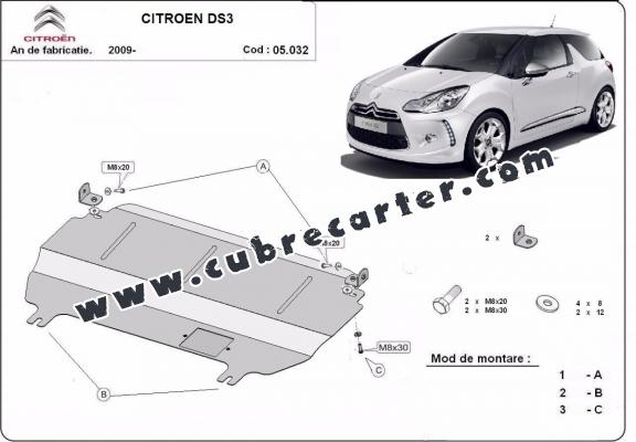 Cubre carter metalico Citroen DS3