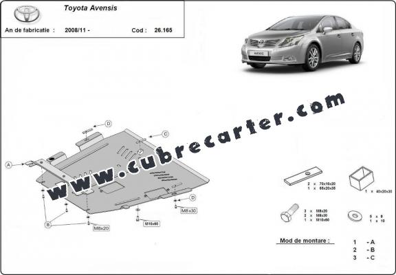 Cubre carter metalico Toyota Avensis