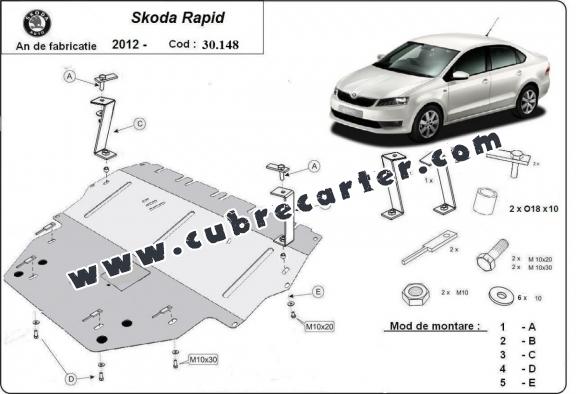 Cubre carter metalico Skoda Rapid