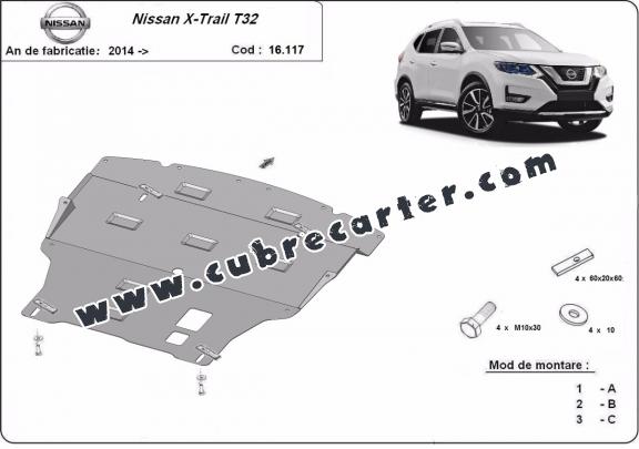 Cubre carter metalico Nissan X-Trail T32