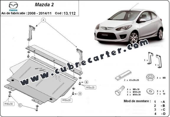 Cubre carter metalico Mazda 2