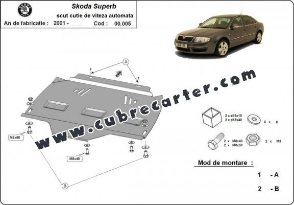 Protección del caja de cambios Skoda Superb