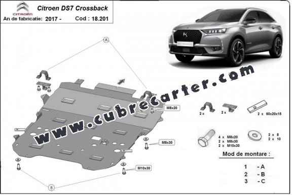 Cubre carter metalico Citroen DS7 Crossback