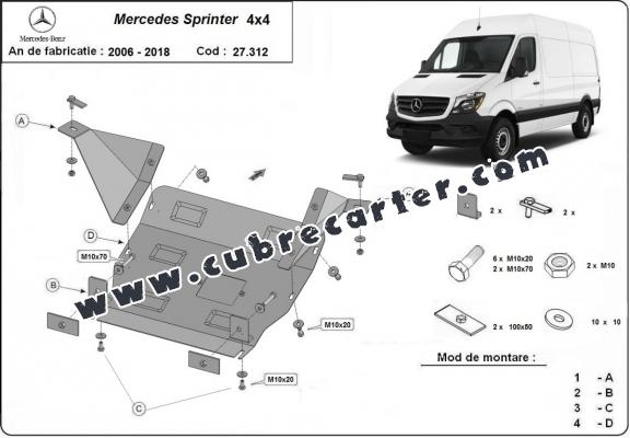 Cubre carter metalico Mercedes Sprinter 906 4x4