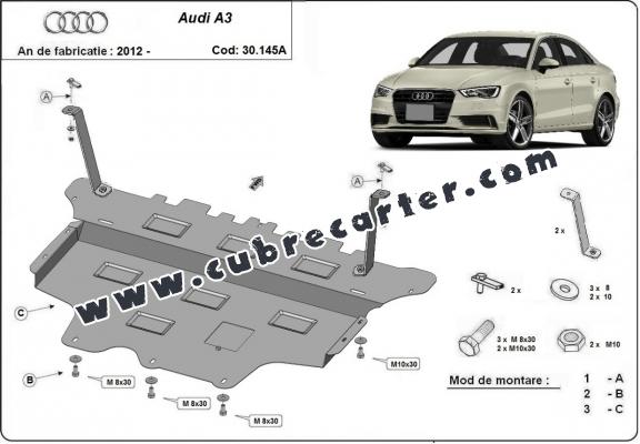 Cubre carter metalico Audi A3 (8V) - caja de cambios automática