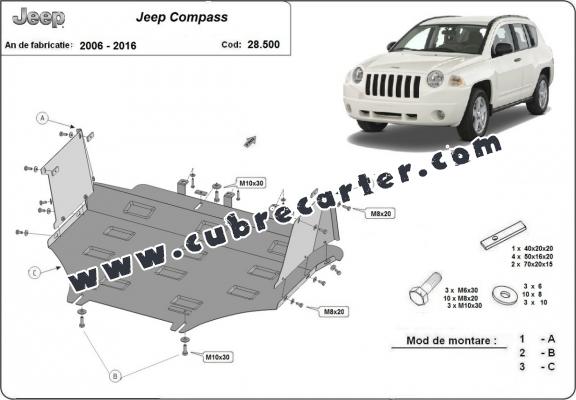 Cubre carter metalico Jeep Compass