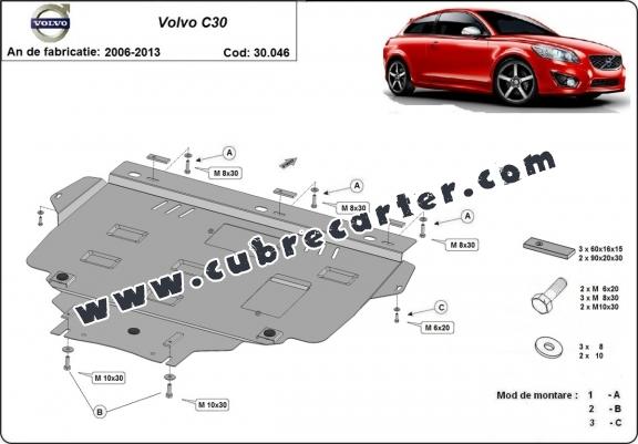 Cubre carter metalico Volvo C30