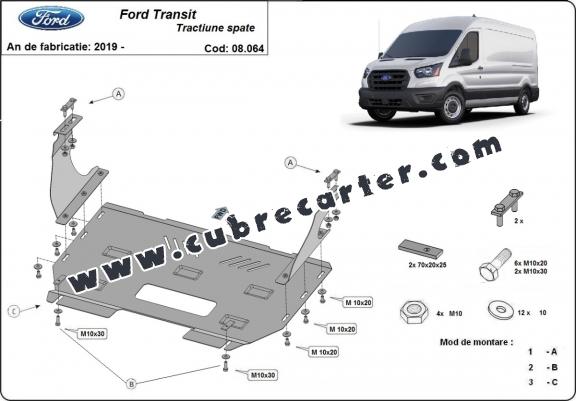 Cubre carter metalico Ford Transit - RWD