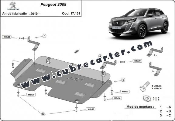 Cubre carter metalico Peugeot 2008