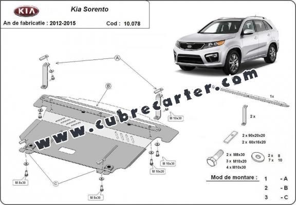 Cubre carter metalico Kia Sorento