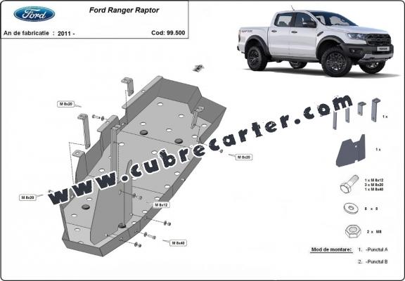 Protección del depósito de combustible Ford Ranger Raptor