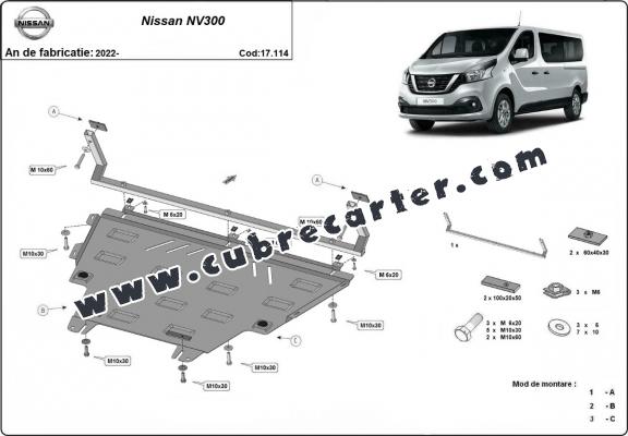 Cubre carter metalico Nissan NV300