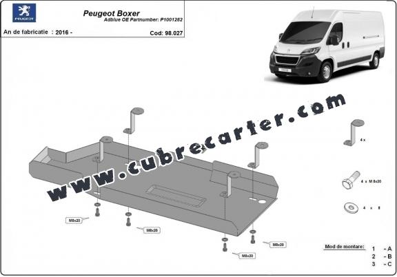 Protección del depósito de AdBlue Peugeot Boxer