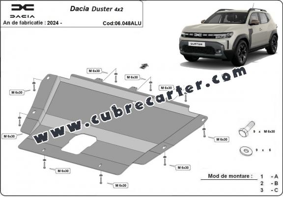 Cubre carter aluminio Dacia Duster - 4x2 +4x4