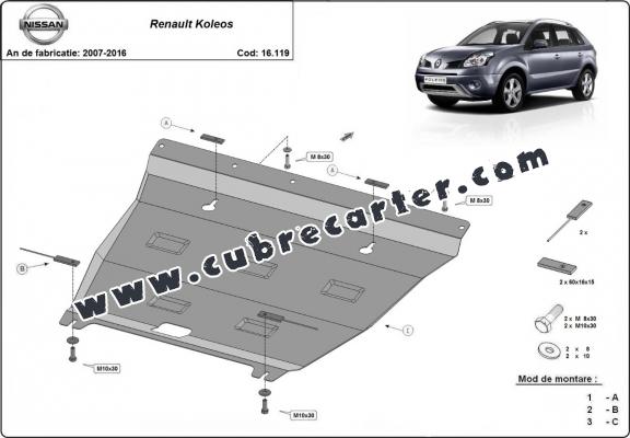 Cubre carter metalico Renault Koleos - Vers 2.0