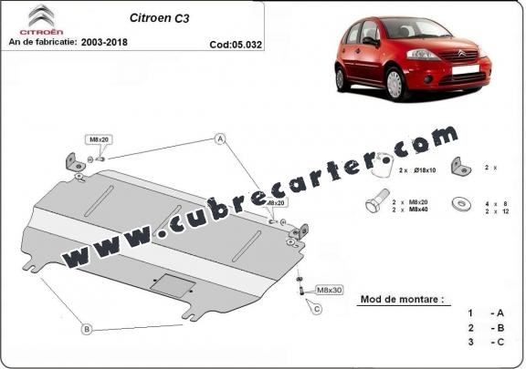 Cubre carter metalico Citroen C3