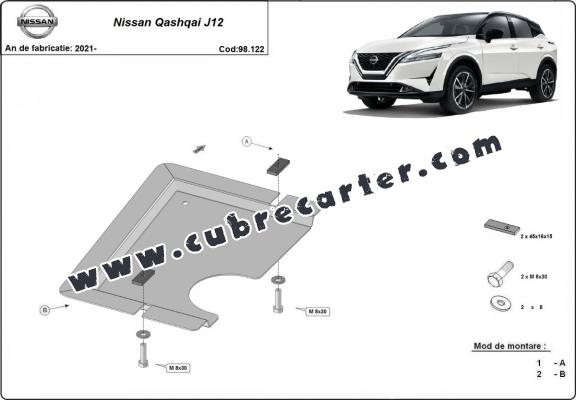 Protección del diferencial trasero Nissan Qashqai J12