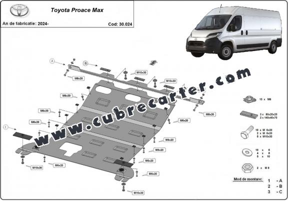 Cubre carter metalico Toyota Proace Max