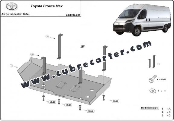 Protección del depósito de AdBlue Toyota Proace Max