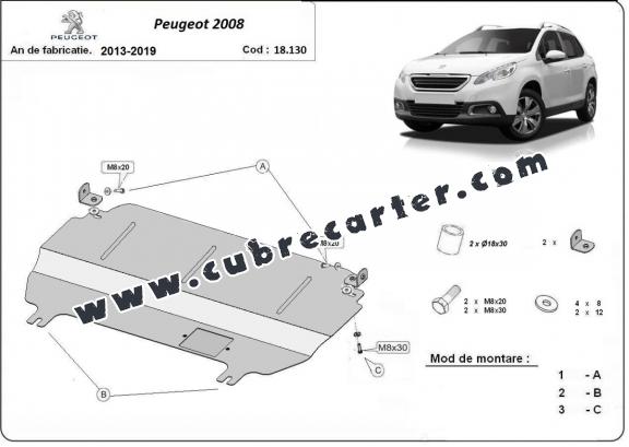 Cubre carter metalico Peugeot 2008