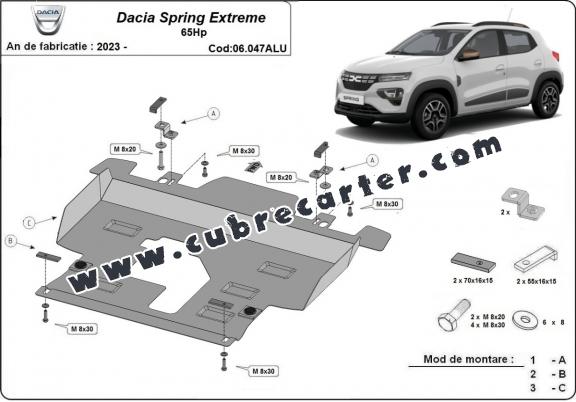 Cubre carter Aluminio Dacia Spring Extreme