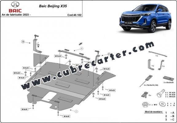 Cubre carter metalico Baic Beijing X35