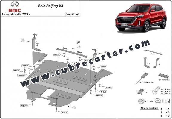 Cubre carter metalico Baic Beijing X3